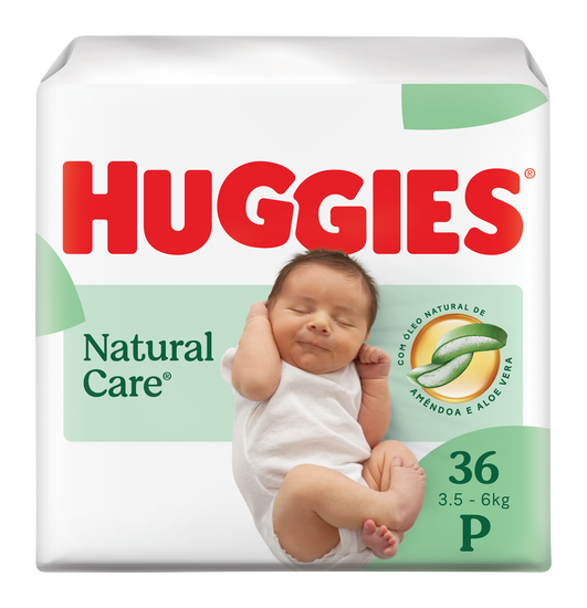 Huggies Fralda Descartável Premium Natural Care P - 36 Un